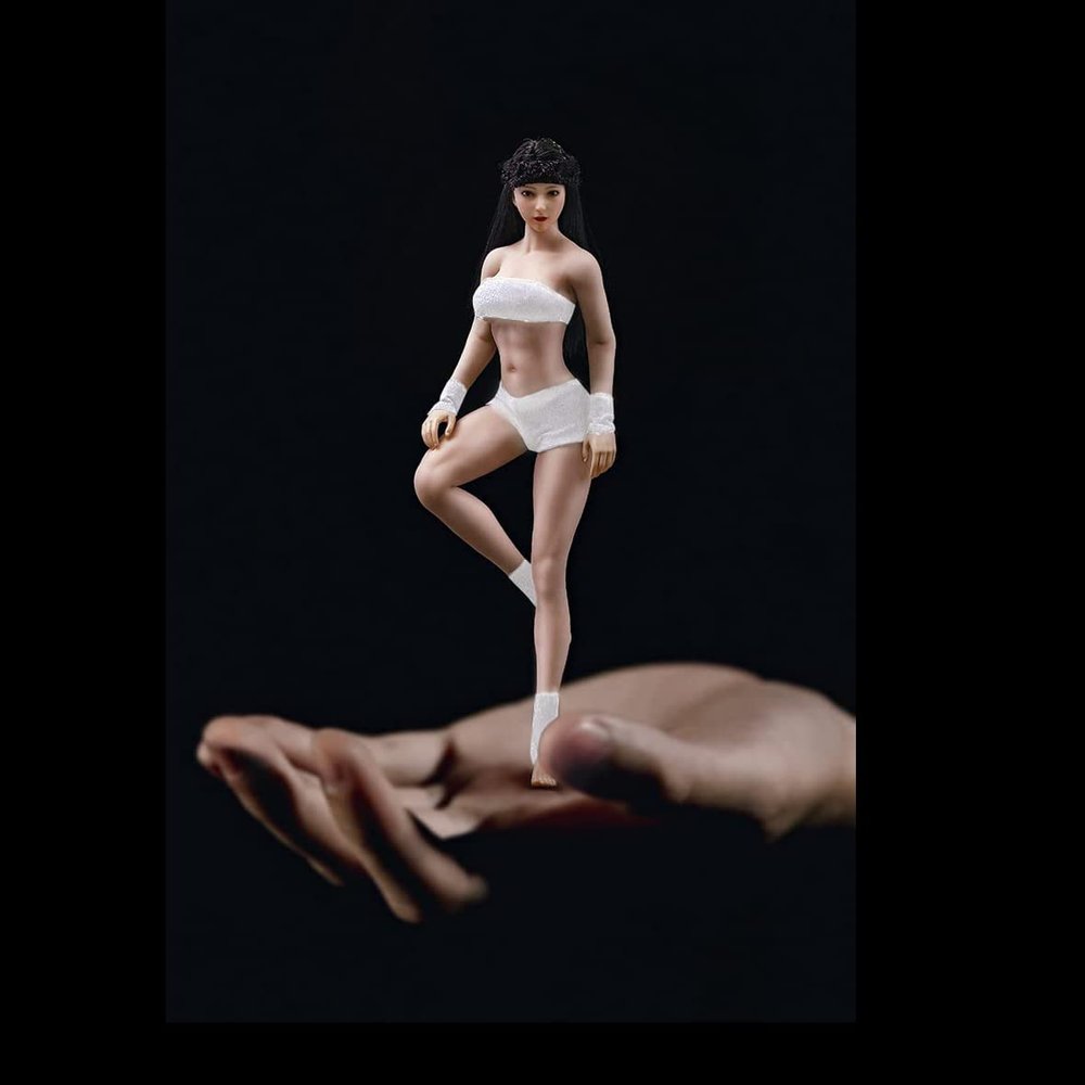 1/12 Scale Action Figure ,TBLeague T01 T02 T03 T04 T05 Female Super Seamless Flexible Body 6 inches Realistic Full Silicone Body with Stainless Steel Skeleton Collectable Doll (PHMB2018-T01B)