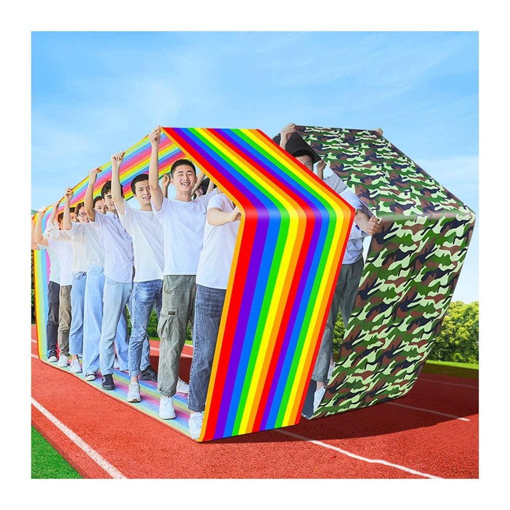 2 Pcs Field Day Teamwork Sports Game Playing Run Mat, Kids Adult Teamwork Play Group Learning Activity Sports Equipment (Size : Adult-8M)