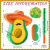 Avocado Piata Mini Sombrero Hats Mexican Fiesta Game Favors with Piata Stick Blindfold Confetti Set, 15.4 x 13 x 3 Inch view 2