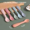 ME.FAN Silicone Baby Feeding Spoons [6 Pack] - First Stage Infant Spoons, Training Spoon for Self Feeding Babies and Toddlers view 2