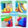 OLAKIDS Inflatable Bounce House, Kids Jumping Castle with Slide, Basketball Rim, Climbing Wall, Indoor Outdoor Inflatable Obstacle Course with 680W Blower 50PCS Ocean Balls Carry Bag Repair Patches view 3