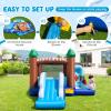 OLAKIDS Inflatable Bounce House, Christmas Snowman Theme Kids Jumping Castle with Slide Ball Pit Basketball Rim, Indoor Outdoor Inflatable Obstacle Course with 680W Blower Carry Bag view 4
