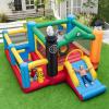 OLAKIDS Inflatable Bounce House, Train Theme Kids Jumping Castle with Slide Ball Pit Basketball Rim, Indoor Outdoor Inflatable Obstacle Course with 950W Blower 50PCS Ocean Balls Carry Bag view 2