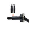 4140 Carbon Steel Rear Wheel Axle for Losi 1:8 LMT 4WD Solid Axle Monster Truck Upgrades - Black view 2