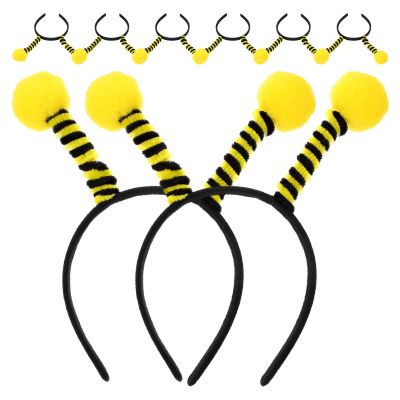 NUOBESTY Bee Headband Kids Costume Party Headwear with Cute Bee Antennae Hairbands for Children S Day Birthday Cosplay Accessories