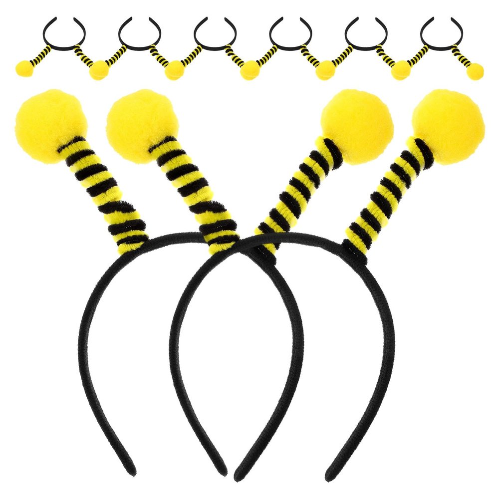 NUOBESTY Bee Headband Kids Costume Party Headwear with Cute Bee Antennae Hairbands for Children S Day Birthday Cosplay Accessories
