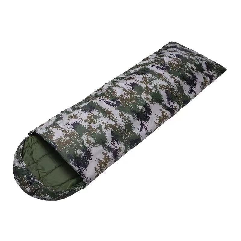 LOWFI Single Camping Warm Envelope Adult Travel Portable Camping Camouflage Cold-Proof Sleeping Bag