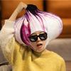 BEESUM 2023 Realistic Onion Head Mask Plush Vegetable Dress Up Hat Adult Halloween Christmas Party Costume view 4