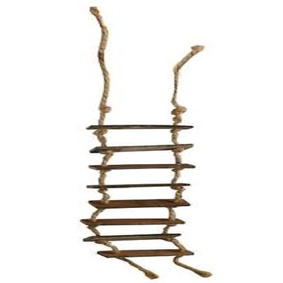 Melody Jane Dolls Houses Dollhouse Old Rope Ladder Miniature Wooden Garden Tree House Accessory 1:12
