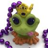 Rubber Crown Frog Prince Mardi Gras Bead Necklace New Orleans Beads Squeaks view 2