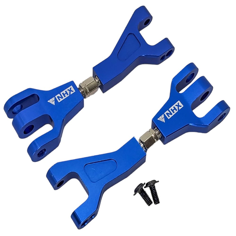 NHX RC Aluminum F/R Adjustable Upper Suspension Arms for 1/10 Redcat Blackout XTE/XBE/SC -Blue