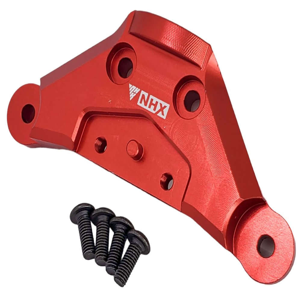 NHX RC Aluminum Steering Bellcrank Mount for 1/10 Redcat Blackout XTE/XBE/SC -Red