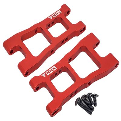 NHX RC Aluminum Front/Rear Lower Suspension Arms for 1/10 Redcat Blackout XTE/XBE/SC -Red