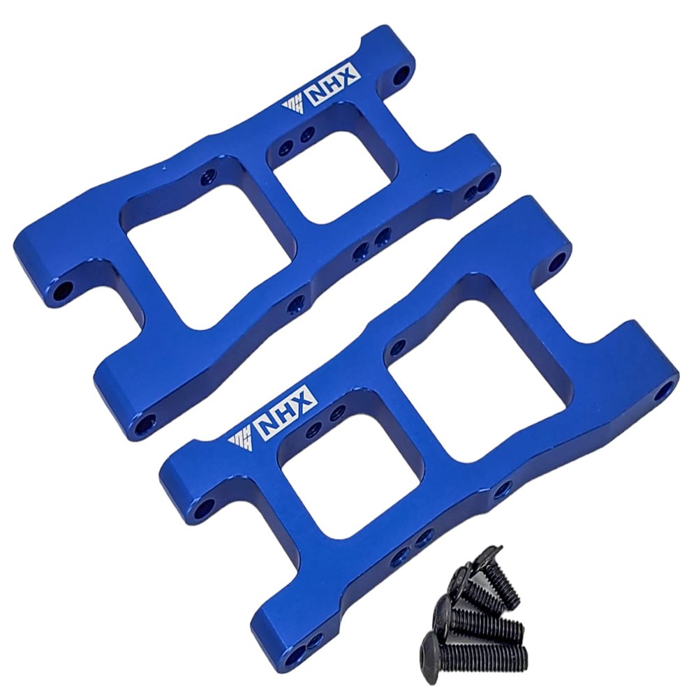 NHX RC Aluminum Front/Rear Lower Suspension Arms for 1/10 Redcat Blackout XTE/XBE/SC -Blue
