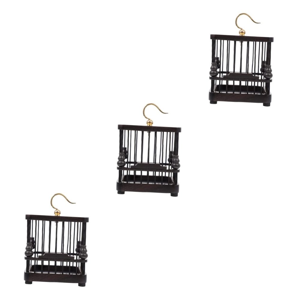 balacoo 3 pcs Grasshopper cage Caterpillar cage Cricket Storage Holder Kit Critter Habitat cage Cricket Cage Parrot Carrier Butterfly House Wooden Birdcage Portable Travel