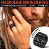 Customize Fidget Spinner Ring for Male Free Engrave Name Rotating Band for Anxiety Birthday Gift for Boyfriend Father view 2