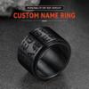Customize Fidget Spinner Ring for Male Free Engrave Name Rotating Band for Anxiety Birthday Gift for Boyfriend Father view 3