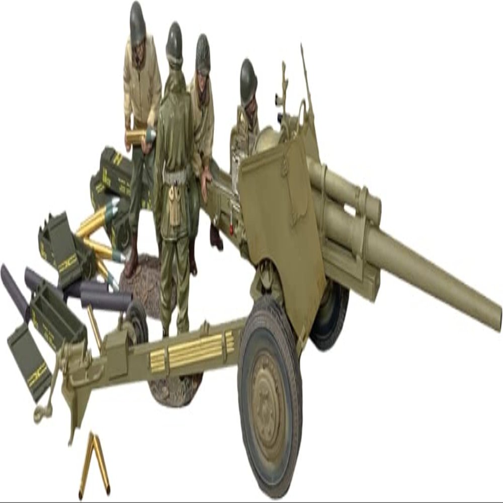 W. Britain World War 2 Allies 25146 U.S. Army 3 inch Anti Tank Gun Set 1:30 Scale Metal
