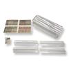 Lucite Mahjong Premium Set - Tiles, Holders, and Storage Acrylic Box Included (Clear w White Marble Cover) view 1