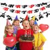 30 Pieces Dirt Bike Birthday Decoration Dirt Bike Party Supplies Banner Cake Cupcake Topper for Motocross Themed Banner Birthday Party Man or Boy Riding Room Wall Decoration view 4