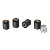 DJX 4PCS Aluminum M2.5 Wheel Nut Center Cap Locking Hubs for TRX-4M TRX4M Etc 1/18 RC Crawler Car (Black and Gold) view 2