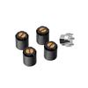 DJX 4PCS Aluminum M2.5 Wheel Nut Center Cap Locking Hubs for TRX-4M TRX4M Etc 1/18 RC Crawler Car (Black and Gold) view 3