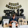 12th Birthday Decorations for Boys, Happy 12th Birthday Banner Official Pre-Teen Balloons Foil Balloons for 12 Years Old Birthday Anniversary Supplies Boys (12th Black) view 2