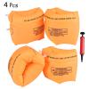 4 Pcs Arm Floaties Inflatable Swim Arm Bands Floater Sleeves Swimming Rings for Kids Toddlers and Adults(Orange) view 2