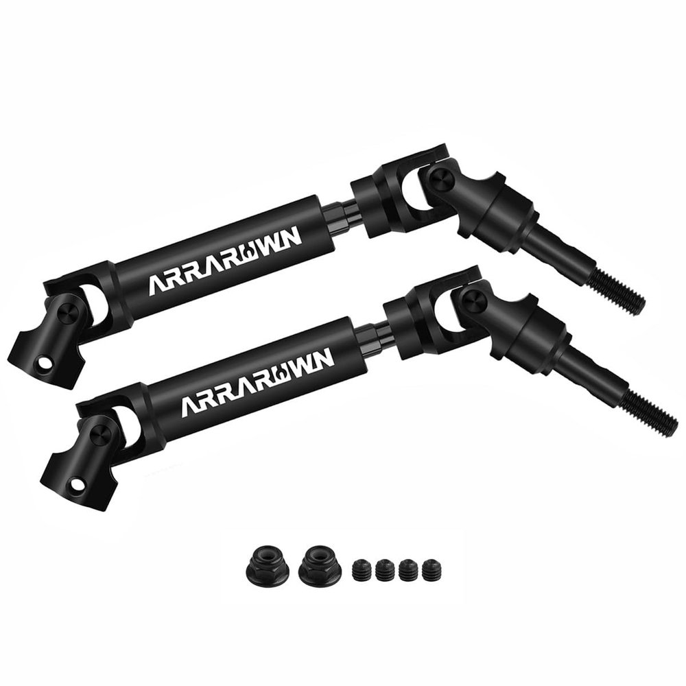 2Pcs Front CVD Drive Shafts Heavy Duty Axis Replacement Parts Compatible with 1/10 RC Cars Traxxas Slash/Stampede/Hoss/Rustler VXL 4X4 Platinum Ultimate Update Parts