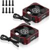 2 Pack RC Motor Cooling Fan 35mm 21000RPM 8.4V Aluminum ESC Motors Cooling Fan Heatsink for RC Car 1/8 1/10 Scale 3650,3660,540,550 Brushless Motor (Black Red) view 1