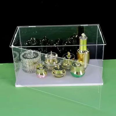MECC Openable Clear Acrylic Display Case-Assemble Countertop Box with white Base for Display-Clear Display Box,Dustproof Protection Showcase for Figures Toys Collectibles (18x8x12inch/45x20x30cm)