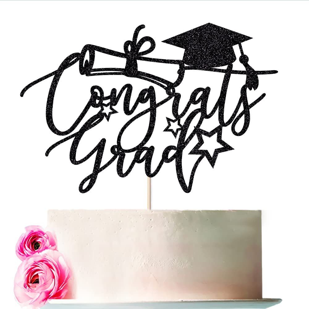 Bejotaa Congrats Grad Cake Topper 2025,Graduation Decorations 2025,Congratulation Graduation Party Decoration Supplies 2025