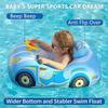 Baby Pool Float with 3D Car Design,Thick PVC Baby Swim Floatie, Toddler Infant Swimming Floats Seat Boat with Steering Wheel for Age 12-18 Months, 12-24 Months, 2-3, 3+ Years Old Girl Boy (Blue) view 4