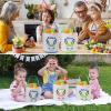 Personalized Easter Basket for Kids, VAPCUFF 3 Pack Custom Easter Baskets for Boys Girls Easter Bunny Basket Gifts Easter Eggs Hunt Basket Easter with Handle Baskets Easter Gifts Basket view 3