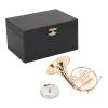 Tyenaza Miniature French Horn, Brass Mini French Horn Model Musical Instrument Mini Musical Instrument Miniature Replica Dollhouse Model Home Decoration view 1