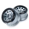 4pcs 4.3inches Aluminum RC Beadlock Wheel Rims Hubs for 1/5 X-MAXX Buggy Truck 10151-13 Tire (Titanium Black) view 4