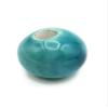 1Pc Handmade Extra Large Round Beads, Ceramic Craft Supplies for Macrame Large Hole (30 mm, Oriental Blue) view 1