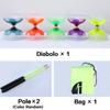 Erencook Chinese Yoyo Diabolo Set - Triple Bearings LED Diabolo with Diablo Sticks, String & Net Bag (Green) view 4