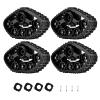 4Pcs RC Truck Track Wheel, Upgrade RC Car Tire Wheel Rubber Crawler Tyre, RC Military Truck Track Wheels for WPL 1/16 RC Military Truck view 1