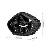4Pcs RC Truck Track Wheel, Upgrade RC Car Tire Wheel Rubber Crawler Tyre, RC Military Truck Track Wheels for WPL 1/16 RC Military Truck view 2