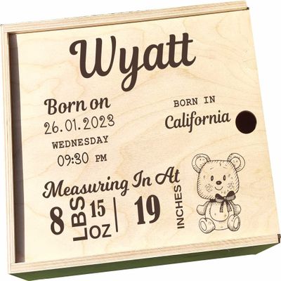 Personalized Baby Memory Box Boy Gift box Baby Gift Box Girl Baby Announcement Box Baby Boy Keepsake Box Large Baby Keepsake Box