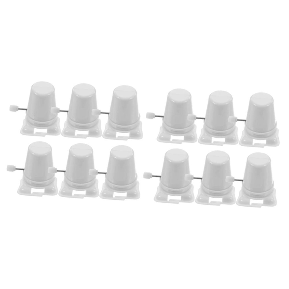 SAFIGLE Robot Clockwork Movement, 12 Pcs White Plastic Mini Toys for Crafting, DIY Projects, Christmas Decor