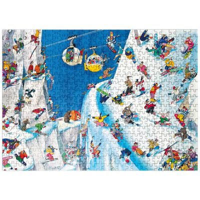 MyPuzzle Snowboards - Blachon - Cartoon Classics - Premium 500 Piece Jigsaw Puzzle for Adults