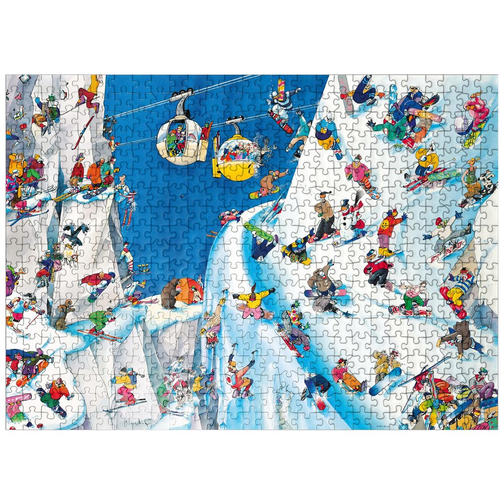 MyPuzzle Snowboards - Blachon - Cartoon Classics - Premium 500 Piece Jigsaw Puzzle for Adults