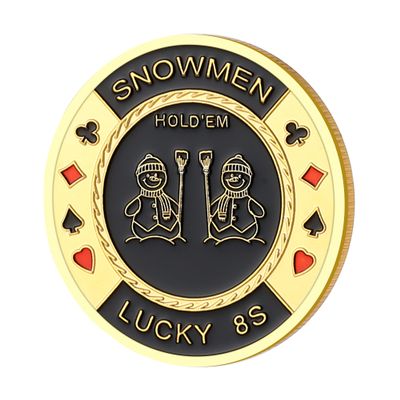 LuluCircle Poker Guard, Weights for Poker, Poker Gifts for Men, Poker Card Protector, Poker Accessories, Coin Collectibles, Poker Chips Coin with Plastic Case (Pocket Eights)