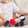 Almencla Soft Baby Rattle Dumbbell Toy, Activity Toys with Sounds, Early Development,Baby Barbell Rattle for Girls, Infants Present Gift Newborn Boys, Black view 4