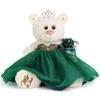 KINNEX COLLECTIONS SINCE 1997 Petite Quinceaera Teddy Bear with Dress  Decorative Accent Keepsake for 15 Aos, OSO Quinceaera Decorativo B09631-33G (Emerald Green) view 1