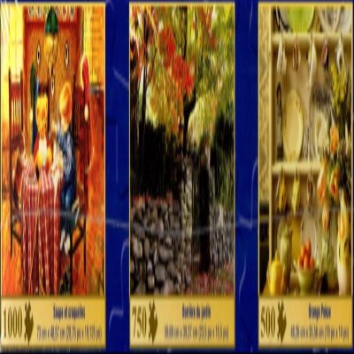 3 Deluxe Puzzles: Orange Pekoe, Garden, Hot Soup 2250 Piece