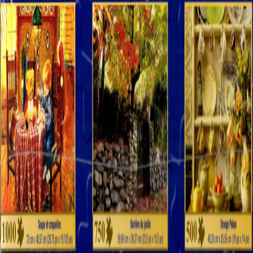 3 Deluxe Puzzles: Orange Pekoe, Garden, Hot Soup 2250 Piece