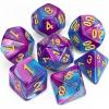 CiaraQ DND Polyhedral Dice Set for Dungeons and Dragons RPG MTG Role Playing Table Games-with 1 Dice Pouch (Blue & Purple) view 1